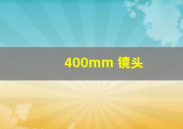 400mm 镜头